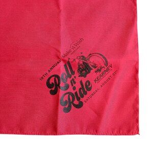 NOS 19th Annual Make-A-Wish Roll n Ride Red Bandana Hanky Nebraska Biker